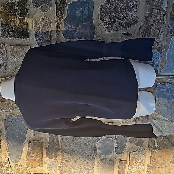 TIBI Bell sleeve symched merino wool sweater in Navy blue size Medium - Picture 7 of 11